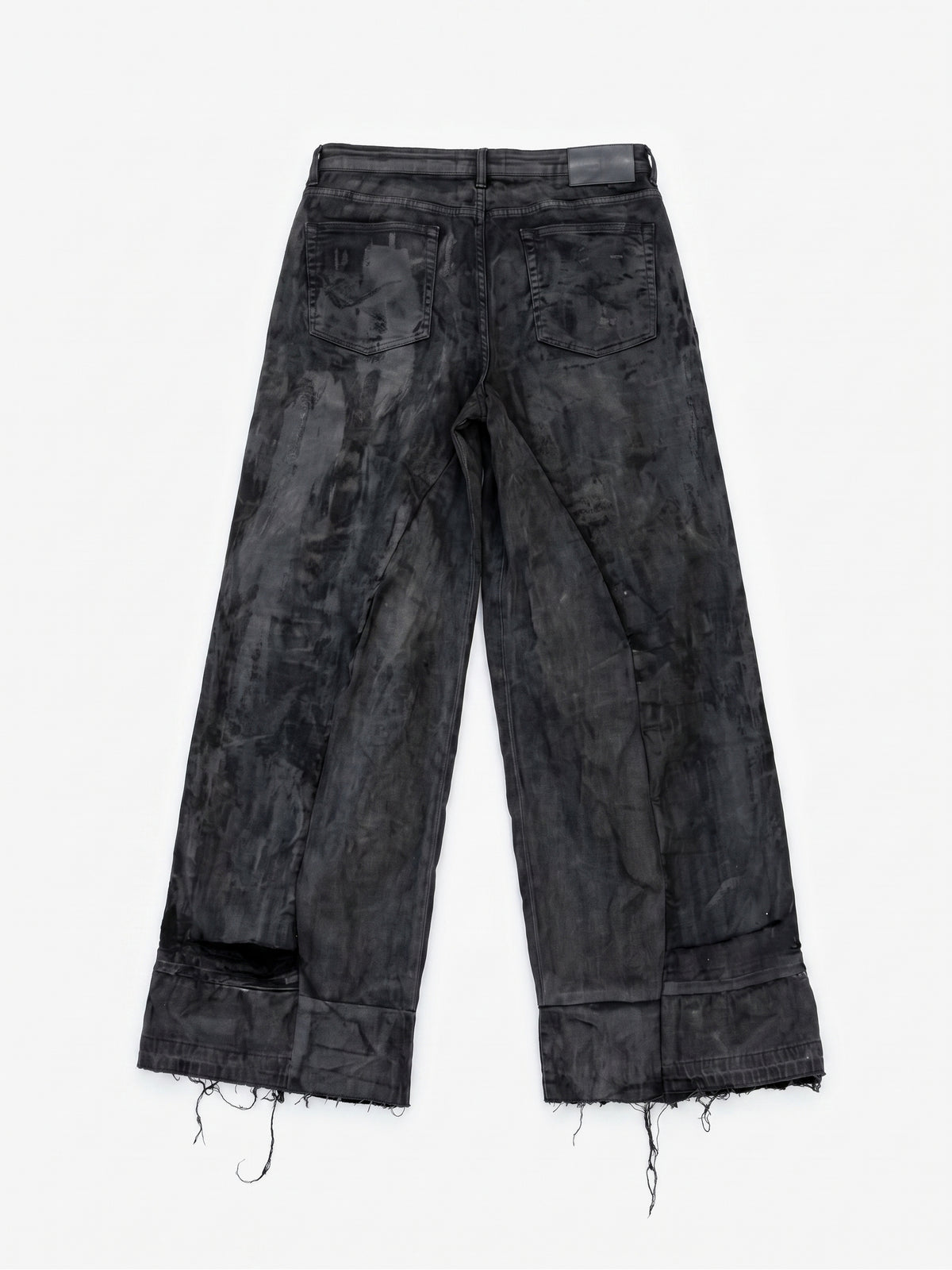 Onyx Lacquered Baggy Pants